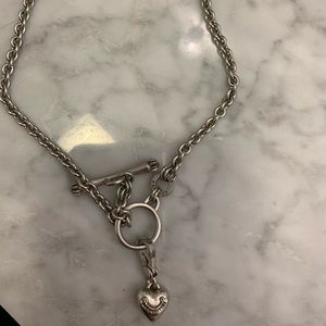 Silver juicy couture heart necklace